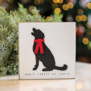 Don't Forget Me Santa Dog Block 36604;