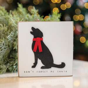 Don't Forget Me Santa Dog Block 36604