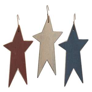 Primitive Colors Primitive Star Ornament, 3 Asstd. #36631