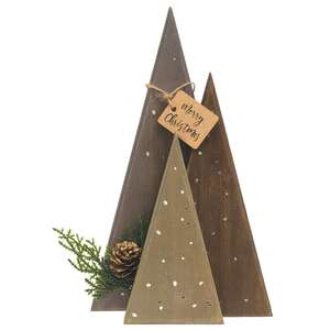 Merry Christmas Polka Dot Tree Trio