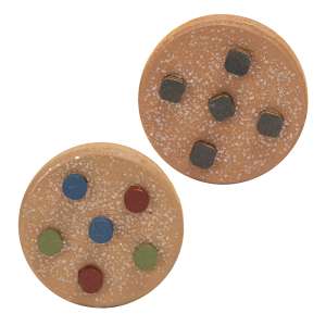 2/Set, Wooden Round Cookies #36660