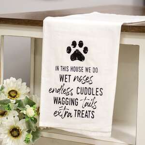 Wet Noses, Endless Cuddles, Wagging Tails Dish Towel 54193;