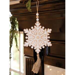 Snowflake Wood Ornament 60435;