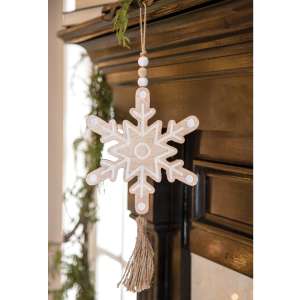 Cutout Snowflake Wood Ornament 60436