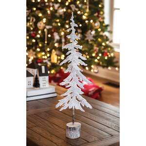 Medium White Washed Metal Christmas Tree 60439;