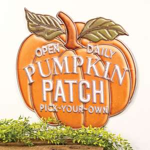 Pumpkin Patch Open Daily Metal Sign 60444;