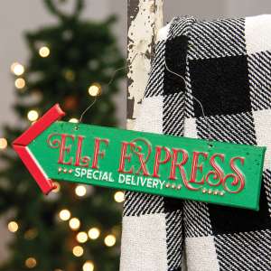 Elf Express Metal Hanging Sign 60447