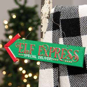 Elf Express Metal Hanging Sign 60447