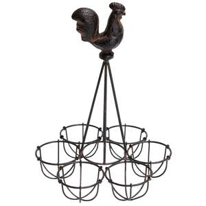 Rooster Egg Metal Holder