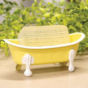 Yellow Iron Bathtub Soap Dish 70117;