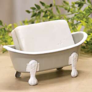 Light Gray Iron Bathtub Soap Dish 70119;