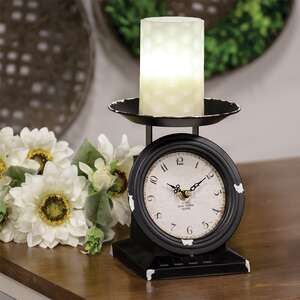 Vintage Black Old Town Scale Clock 75034;