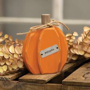 Orange Autumn Pumpkin Chunky Sitter 91109;