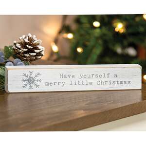 Have Yourself A Merry Little Christmas Typewriter Block 91116