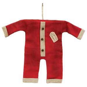 Santa's Jammies Red Large Hanger Ornament