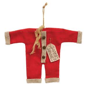 Santa's Jammies Red Small Hanger Ornament #CS38479