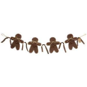 Fabric Gingerbread Garland, 36"