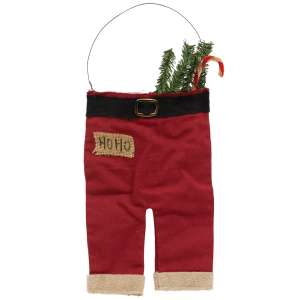 Santa Pants Fabric Hanger Ornament #CS38523