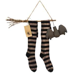 Witch Feet & Broom Hanger Ornament