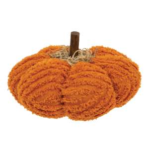 Orange Chenille Mossy Pumpkin 6" #CS38699