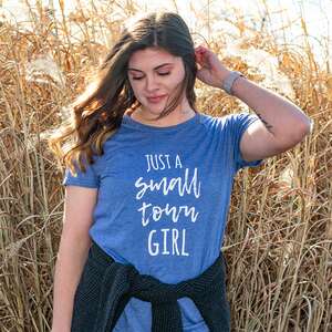 Small Town Girl Tee - Blue -