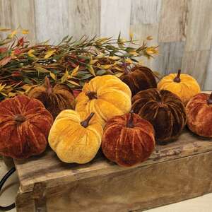 Velvet Harvest Pumpkins, 9/Bag RJAF2014;