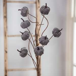 Gray Burlap Pumpkin Pick, 30.5" RJAF2017;