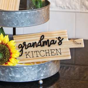 Grandma's Kitchen Natural Cutting Board Ornament #35863