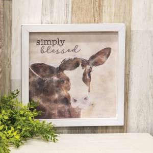 Simply Blessed Calf Framed Portrait 36236