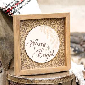 Merry and Bright Cheetah Print Frame 36260