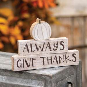 Always Give Thanks Pumpkin Blocks, 3/Set 36312;