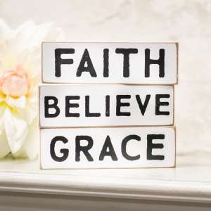 Faith, Grace, Believe Skinny Block, 3 Asstd. 36340
