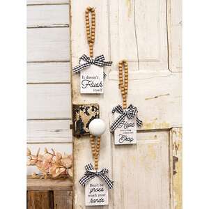 Live, Laugh, Poop Door Ornament, 3 Asstd. 36372;
