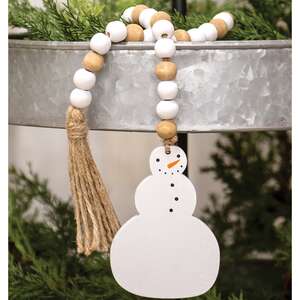 Smiling Snowman Beaded Garland 36392;