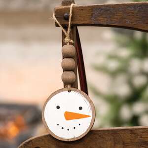 Smiling Snowman Beaded Ornament 36394;