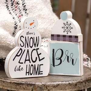 Snow Place Like Home Snowman & Blocks, 3/Set 36399;