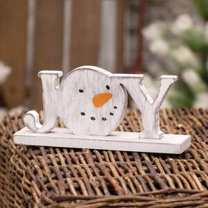 Distressed Snowman "Joy" on Base 36400;