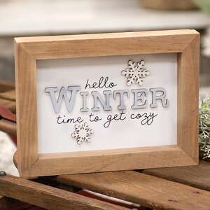 Time To Get Cozy Framed Snowflake Sign 36439;