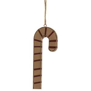Antiqued Wooden Candy Cane