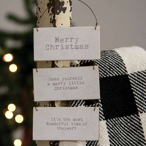 Merry Christmas Words Mini Snowflake Sign Ornament, 3 Asstd. 36765;