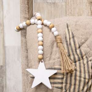 White Star Bead Garland 36792