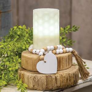 White Heart Bead Garland;
