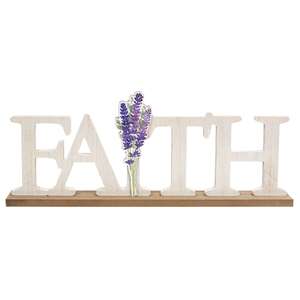 Faith & Lavender Wooden Cutout Sitter