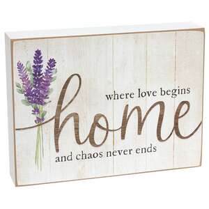 Where Love Begins Box Sign #36858