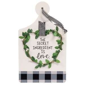 Secret Ingredient Is Love Cutting Board Sign