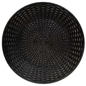 Antiqued Black Woven Look Plate #36993