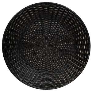 Antiqued Black Woven Look Plate