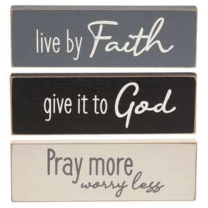 Live By Faith Block, 3 Asstd.