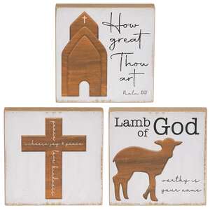 Lamb of God Square Block, 3 Asstd.