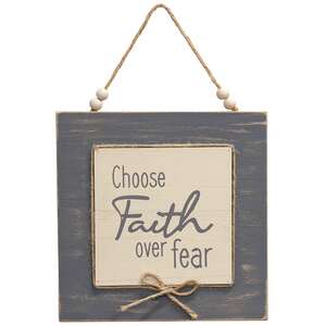 Choose Faith Over Fear Layered Sign #37027